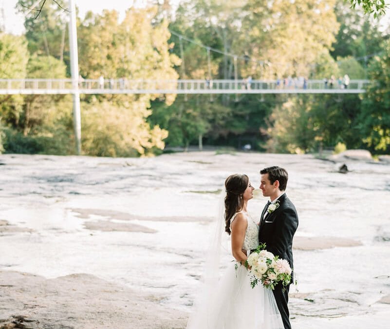 Downtown Greenville Fall Wedding at Larkins by Falls Park